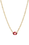 Kendra Scott Cailin Cubic Zirconia Station Necklace In Gold Burgundy Cry