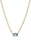 Kendra Scott Cailin Cubic Zirconia Station Necklace In Gold/ Blue Violet Crystal