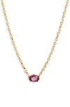 Kendra Scott Cailin Cubic Zirconia Station Necklace In Gold Purple Cryst