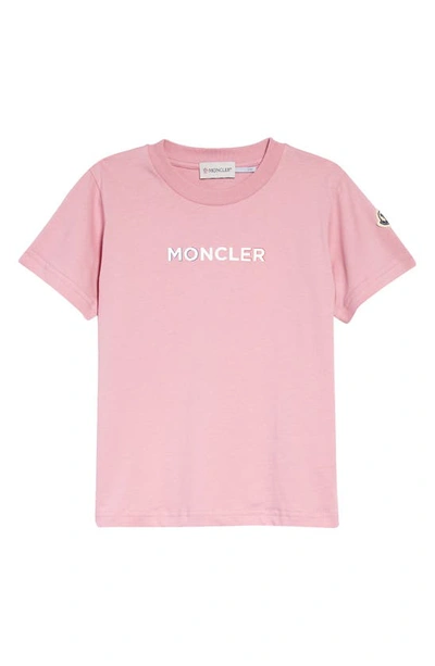 Moncler Kids' Graphic Tee In Pink