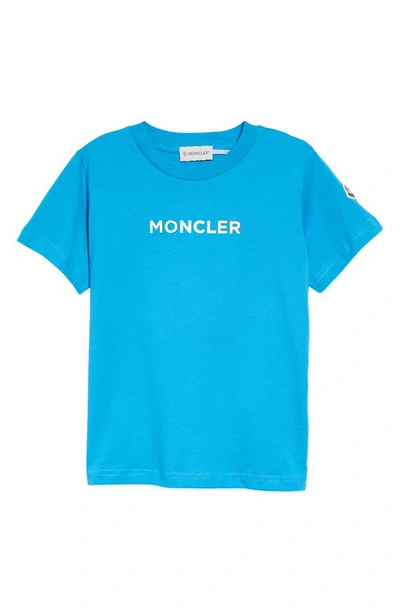 Moncler Kids' Graphic Tee In Blue