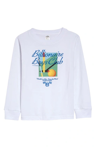 Billionaire Boys Club Kids' Bb Bogey Long Sleeve Graphic T-shirt In White
