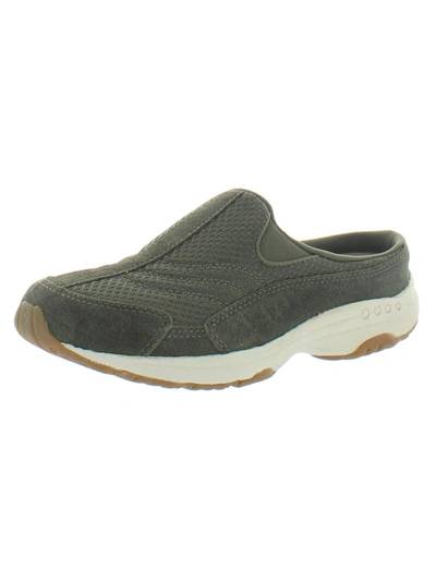 Easy Spirit Travel Time 266 Womens Suede Slip-on Clogs In Green