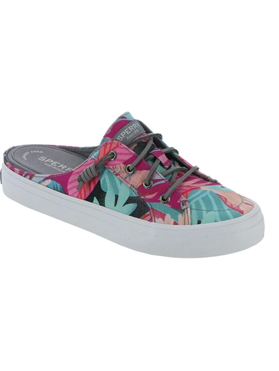 Sperry Crest Vibe Mule Womens Tropical Print Rawhide Laces Casual And Fashion Sneakers In Multi