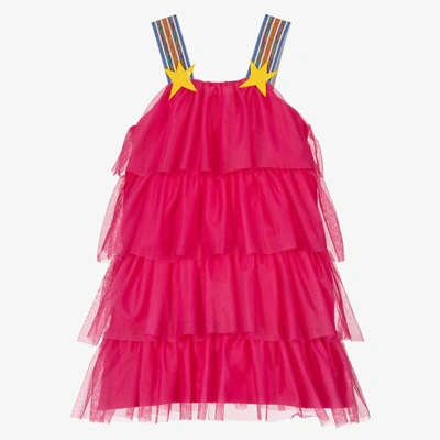 Agatha Ruiz De La Prada Babies'  Girls Pink Ruffle Tulle Dress