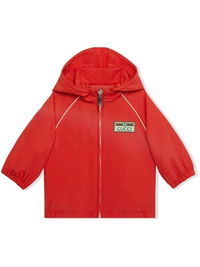 Gucci Kids' Boys Red Web Windbreaker Jacket