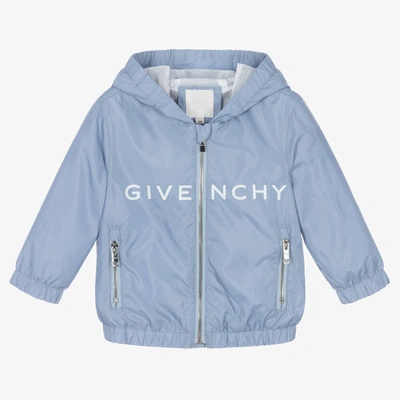 Givenchy Babies' Boys Blue Logo Windbreaker Jacket