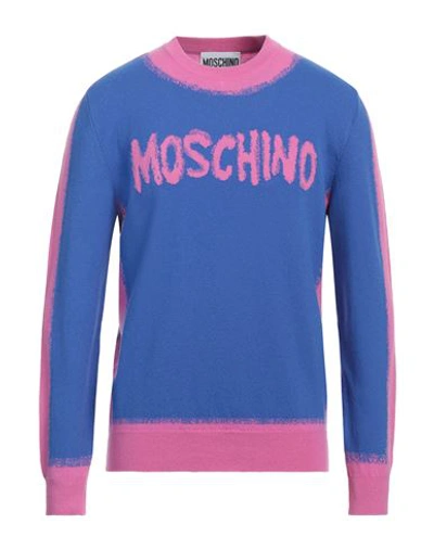 Moschino Blue Paint Sweater In J1297 Fantasy Print