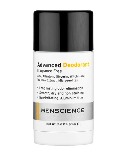 Menscience Advanced Deodorant (aluminum & Fragrance Free), 2.6 Oz./ 73.6g