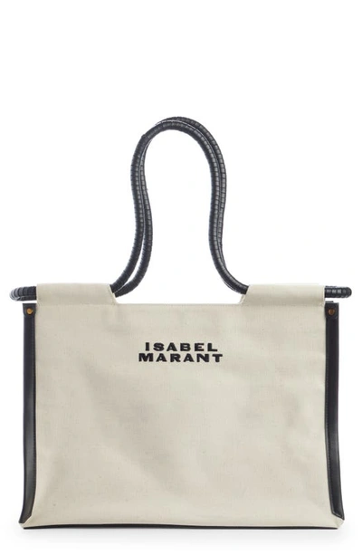 Isabel Marant Toledo Canvas Shopping Bag In Beige