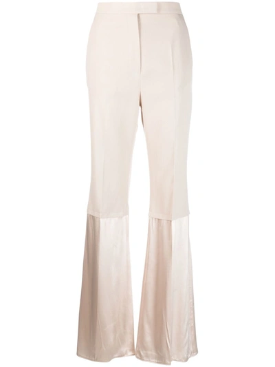 Fendi Tailored Gabardine Trousers In Nude & Neutrals