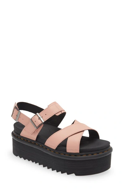 Dr. Martens' Voss Ii Athena Leather Strap Platform Sandals In Neturals