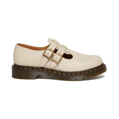 Dr. Martens 8065 Virginia Leather Mary Jane Shoes In Neturals