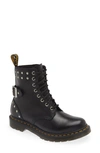 Dr. Martens' 1460 Pascal Hardware Nappa Leather Lace Up Boots In Black