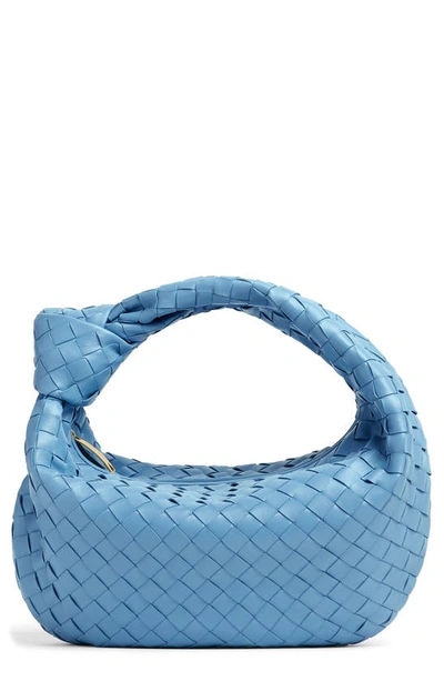 Bottega Veneta Jodie Mini Intrecciato Knot Hobo Bag In Windswept/gold