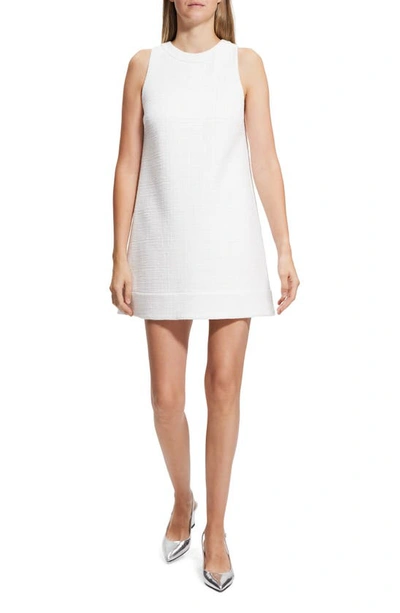 Theory Sleeveless Shift Dress In Weiss