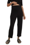 Nom Maternity Camilla Ribbed Maternity Pants In Black