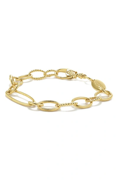 Lagos Signature Caviar Link Bracelet In Gold