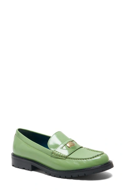 Free People Liv Penny Loafer In Green Apple