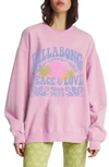Billabong Ride In Cotton Blend Graphic Sweatshirt In Pink