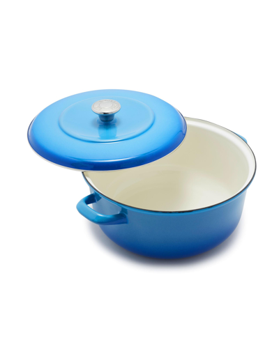 Merten & Storck Enameled Iron 5.3-quart 1873 Dutch Oven In Azure Blue