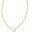 Kendra Scott Cailin Cubic Zirconia Station Necklace In Gold