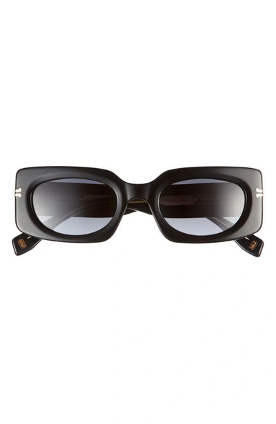 Marc Jacobs 50mm Rectangle Sunglasses In Black/gray Gradient
