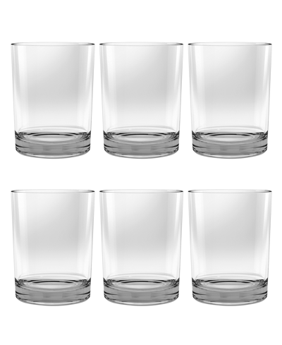 Tarhong Montana Heavy Base Double Old Fashion Set Of 6 In Clear