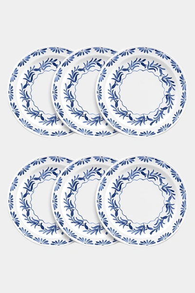 Tarhong Azul Dinner Plate Set Of 6 In Blue