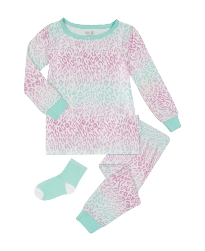 Max & Olivia Baby Girls Pajama T Shirt, Pants And Matching Socks, 3 Piece Set In Turquoise