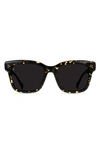 Raen Breya 54mm Square Sunglasses In Cosmos Tortoise/ Dark Smoke