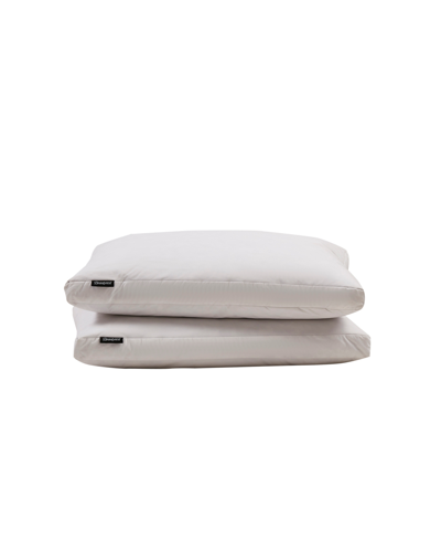 Beautyrest 2" Gussted Feather & Down Medium/firm 2-pack Pillow, Jumbo In White