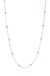 Argento Vivo Enamel Dot Station Necklace In Gold/ Turquoise