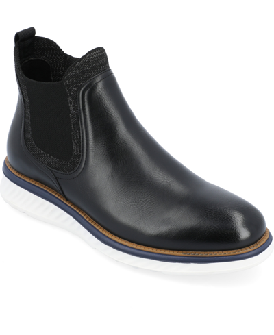 Vance Co. Men's Hartwell Tru Comfort Foam Pull-on Round Toe Chelsea Boot In Black