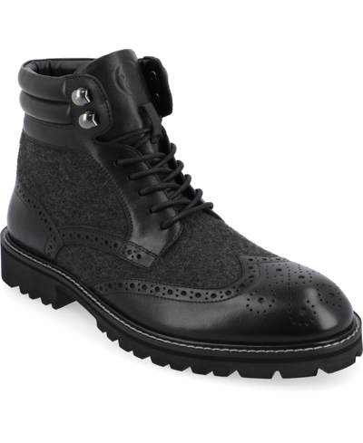 Thomas & Vine Men's Graham Tru Comfort Foam Wingtip Ankle Boots In Black