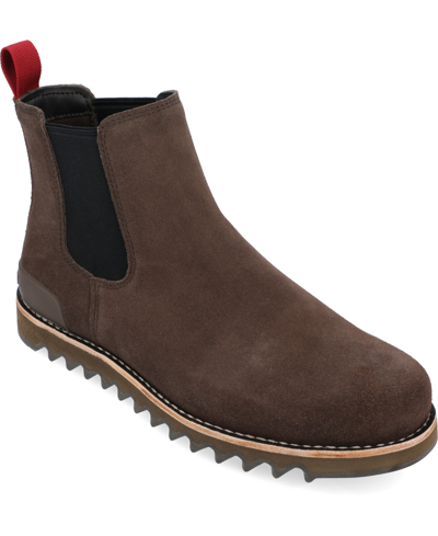 Territory Men's Yellowstone Wide Tru Comfort Foam Pull-on Water Resistant Chelsea Boots In Brown