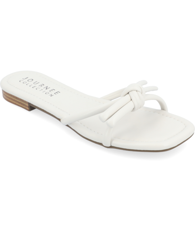 Journee Collection Women's Soma Flat Sandals Women's Shoes In Off White