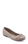 Earth Women's Jacci Lightweight Round Toe Slip-on Dress Flats In Light Pink Leather