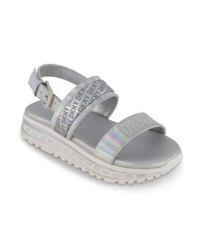 Dkny Little Girls Athletic Sandals In Iridescent