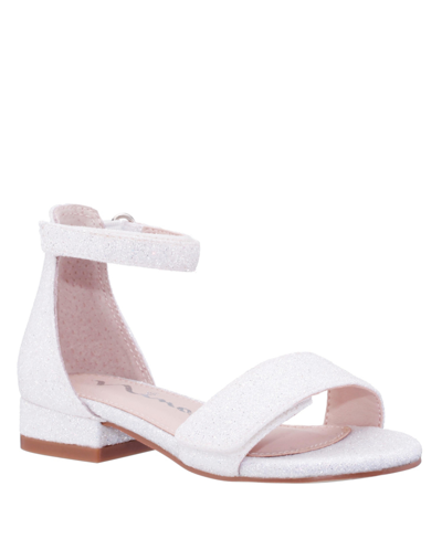 Nina Toddler Girls Rejina-t Ankle Fastening Strap Sandals In White Glitter