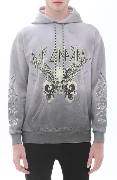 Cult Of Individuality Pullover Sweatshirt In Def Leppard Tribal Grey