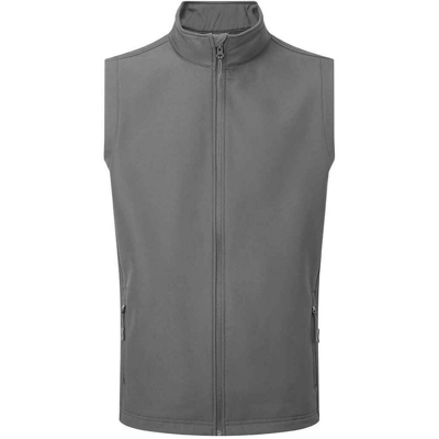 Premier Mens Windchecker Recycled Printable Vest In Grey