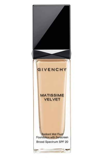 Givenchy Matissime Velvet Radiant Mattifying Fluid Foundation Spf 20 N03 Mat Sand 1 oz/ 30 ml