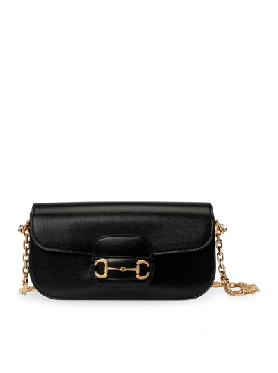Gucci Horsebit 1955 Shoulder Bag Small Size In Black
