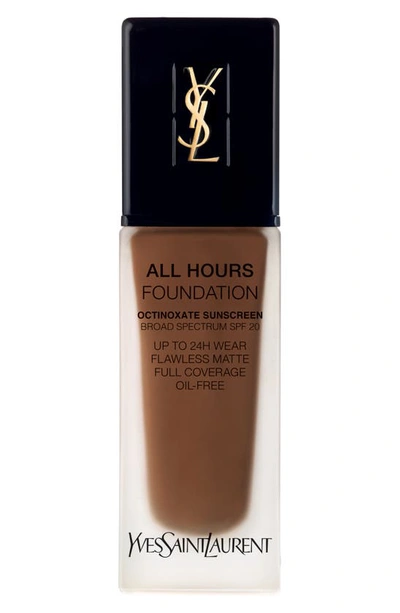 Saint Laurent All Hours Full Coverage Matte Foundation Broad Spectrum Spf 20 In B90 Ebony