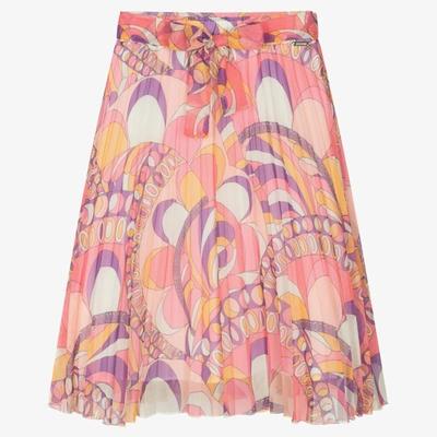 Guess Kids' Girls Pink & Purple Pleated Skirt