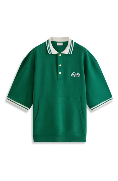 Drôle De Monsieur Oversize Cotton Polo In Green