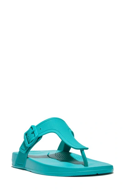 Fitflop Iqushion Buckle Flip Flop In Tahiti Blue