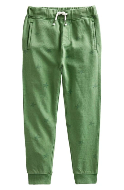 Mini Boden Kids' Star Print Joggers In Safari Green Scribble Star