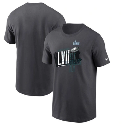 Nike Kids' Youth  Anthracite Philadelphia Eagles Super Bowl Lvii Local T-shirt